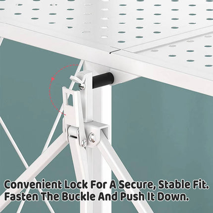 Foldable 4 Tier Kitchen Storage Rack on Wheels