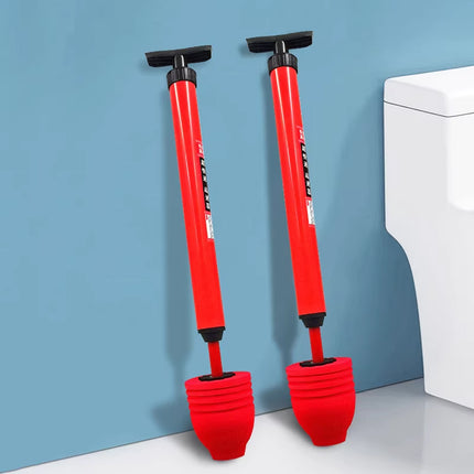 2PCS Toilet Plunger Vacuum Pump Powerful Clog Remover Sewer Drain Unclogging Tool