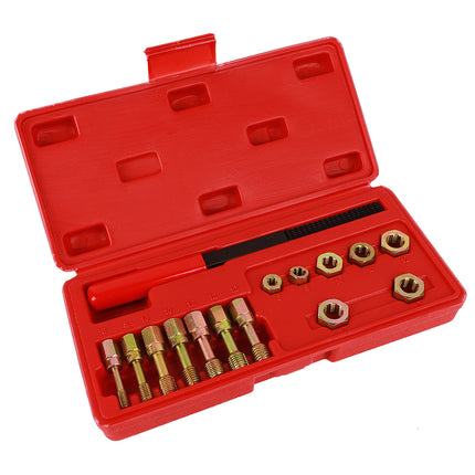 15Pcs Metric Thread Repair Tool Set Screw Extractor Tap Die Bolt Fix Tool Set