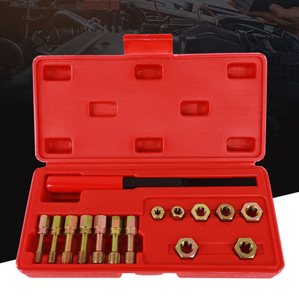 15Pcs Metric Thread Repair Tool Set Screw Extractor Tap Die Bolt Fix Tool Set