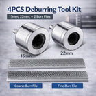4pcs 15mm/22mm Copper Pipe Deburring Maintenance Tool Kit with 2 Burr File Set