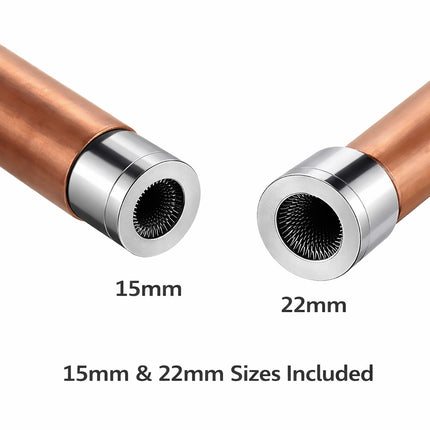 4pcs 15mm/22mm Copper Pipe Deburring Maintenance Tool Kit with 2 Burr File Set