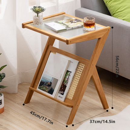 Simple Home Glass Small Coffee Table Space Saving Modern Style For Living Room