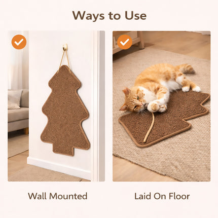 Tree Shape Wall Mounted Cat Scratching Board Durable Sisal Wear Resistant