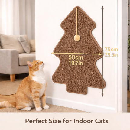 Tree Shape Wall Mounted Cat Scratching Board Durable Sisal Wear Resistant