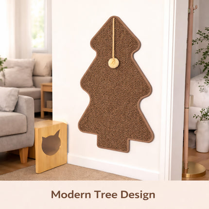 Tree Shape Wall Mounted Cat Scratching Board Durable Sisal Wear Resistant