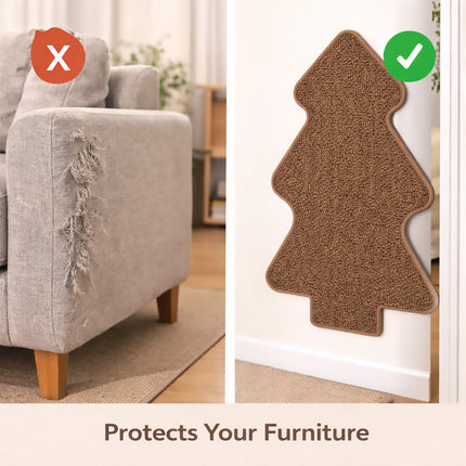 Tree Shape Wall Mounted Cat Scratching Board Durable Sisal Wear Resistant