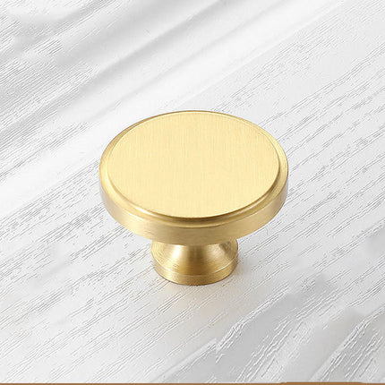 Wardrobe Drawer Handle Gold Copper Round Pull Single Hole Modern Cabinet Knob
