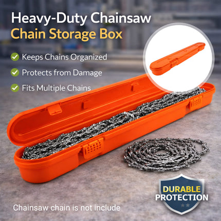 Heavy Duty Chainsaw Chain Storage Case Organizer Tool Accessories Repair Parts