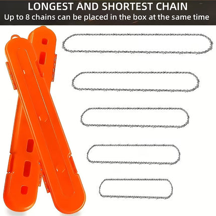 Heavy Duty Chainsaw Chain Storage Case Organizer Tool Accessories Repair Parts