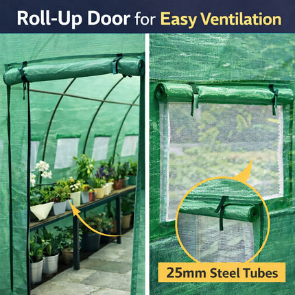 Heavy Duty Walk In Greenhouse Tent Garden Plants Winter Frost Protection Cover