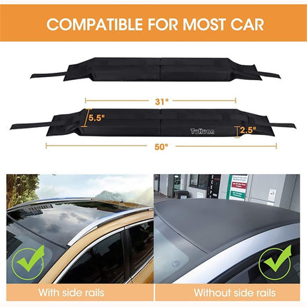 Universal Soft Roof Rack Kayak Pads Foam Carrier Surfboard SUP Transport Bars
