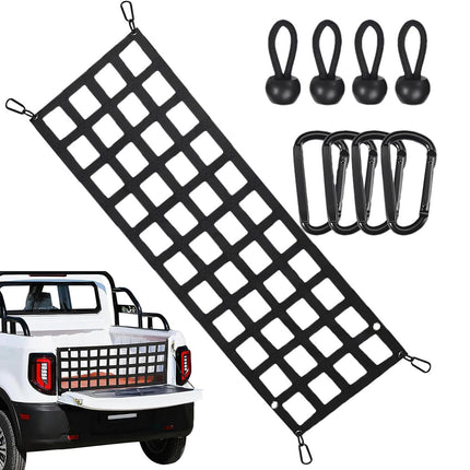 Heavy Duty Pickup Truck Tailgate Cargo Net Bungee Load Securing Truck Bed Net