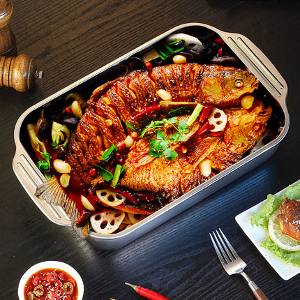 Grilled Fish Plate Crayfish Plate Tray Barbecue Plate for Camping Backyard BBQ