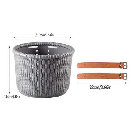 Lightweight Woven Bike Basket Handlebar Storage for Small Bicycles