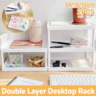 2pcs Desk Organizer Storage Rack Display Shelf for Cosmetic Sundries Files