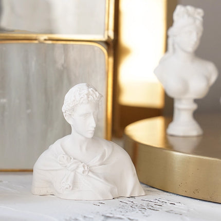 10 Pcs Mini Desktop Decorative Sculptures Resin White Classical Busts
