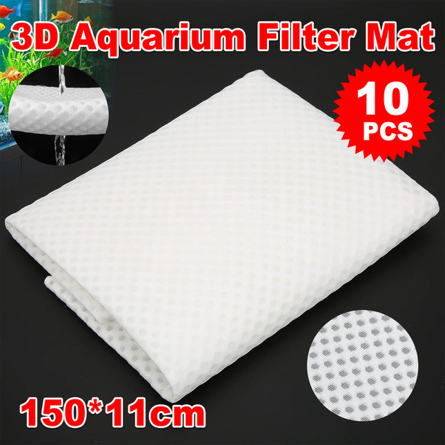 10PCS 3D Honeycomb Filter Mat for Aquarium for Fish Tank Water Purification