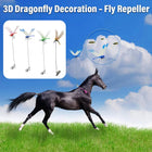3D Dragonfly Garden Clips Fly Deterrent 4 Colour Pack