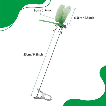 3D Dragonfly Garden Clips Fly Deterrent 4 Colour Pack