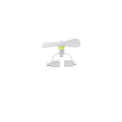 3 In 1 Portable Cell Phone USB Mini Fan For iPhone Android TypeC Mobile Model - Aimall