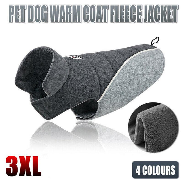 3XL Size Pet Dog Warm Coat Fleece Jacket Double-Sided Vest Jumper Sweater Winter - Aimall