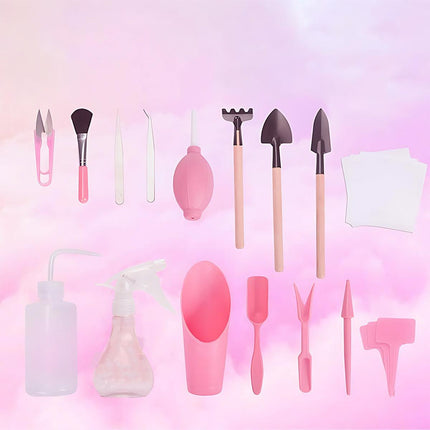 16X Mini Garden Hand Tools Transplanting Succulent Plant Gardening Tool Rake Set