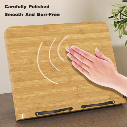 Wooden Adjustable Reading Stand Multifunctional Book Holder Bracket for Desk