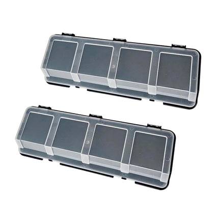 4-Grid Parts Storage Box Plastic Electronic Hardware Accessory Case with Lid ﻿