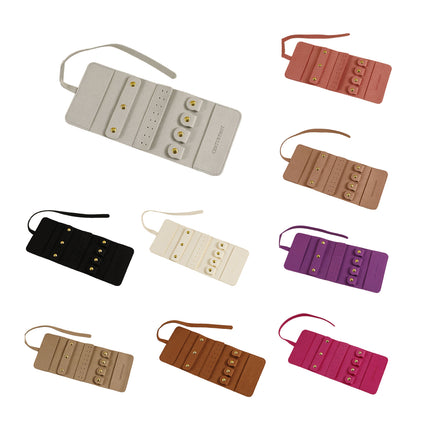Portable Microfiber Jewelry Storage Bag Roll Organizer for Earrings Necklaces