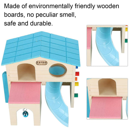 Wooden Luxury Hamster Villa Escape House Fun Nest Pet Home for Small Animals
