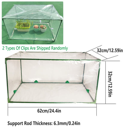 2pcs Mini Greenhouse Portable PVC Greenhouse Square Small Greenhouse Cover