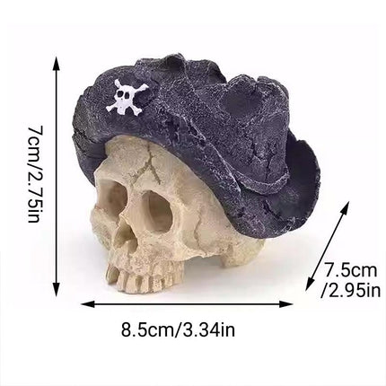 Artificial Fake Skull Head Bone Aquarium Ornament Fish Tank Decoration
