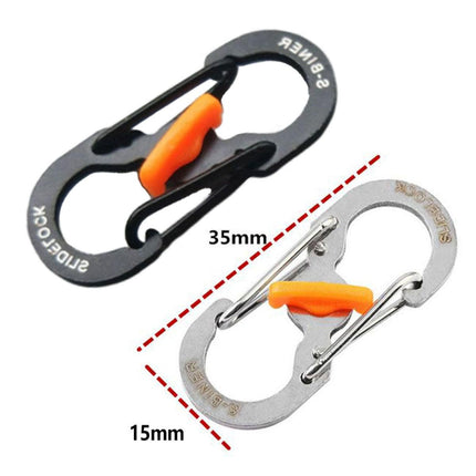 Aluminum S-biner Carabiner Keychain Clip Key Ring Snap Spring Hook Camping