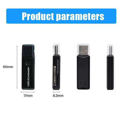 2 In 1 USB 3.0 Card Memory Reader High Speed SD SDHC SDXC Micro Writer Adapter - Aimall