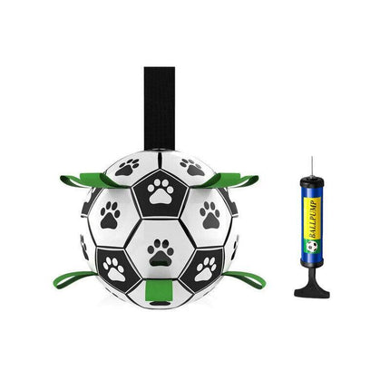 Interactive Pet Football Dog Toys Grab Tabs Outdoor Training Soccer Chew Balls - Aimall