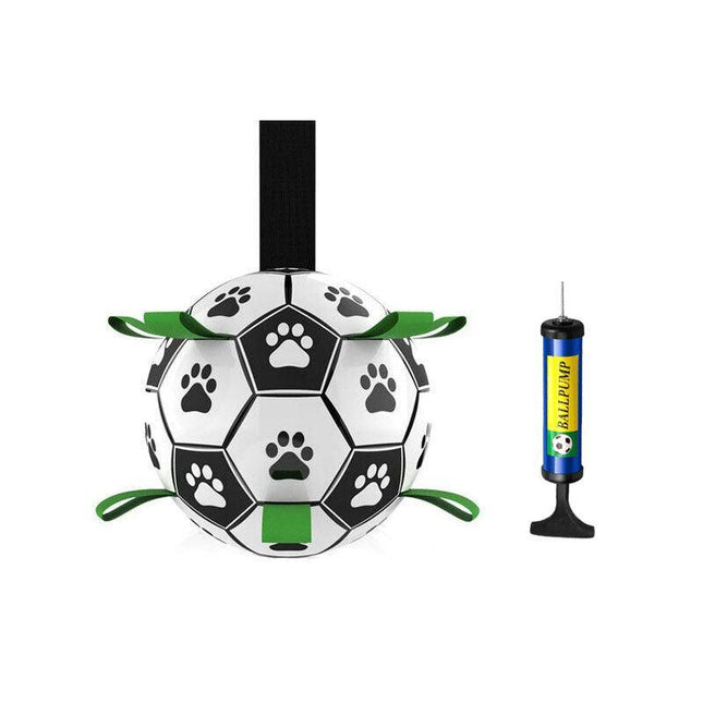 Interactive Pet Football Dog Toys Grab Tabs Outdoor Training Soccer Chew Balls - Aimall