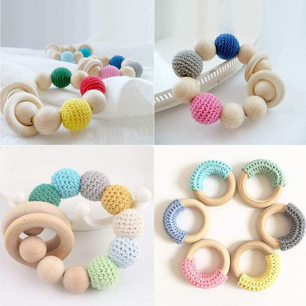 10-30pcs Unfinished Natural Wooden Round Ring Jewelry Making DIY Wood Craft 40mm - Aimall