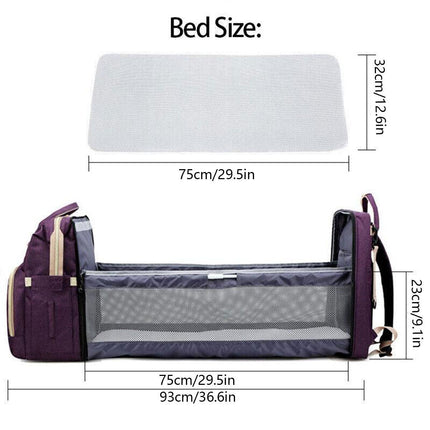 Foldable Travel Backpack with Built In Portable Rest Mat and Storage Compartments