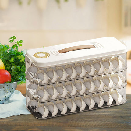 3 Layers Square Food Storage Container with Lid Kitchen Organiser for Meal Prep