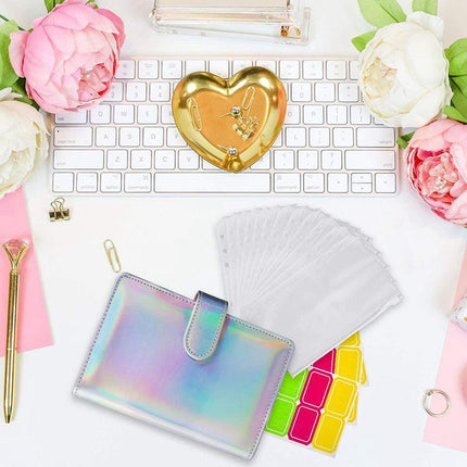 A6 Pu Leather Binder Pockets Cash Envelope Planner Notebooks