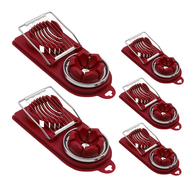 5PCS Multi-Functional Egg Slicer Two-in-One Cutter Household Kitchen Tool