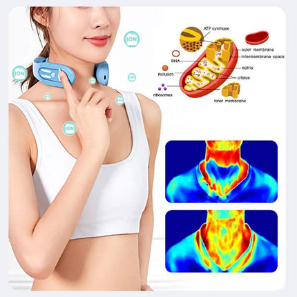 Portable Neck and Shoulder Massager with Heat and Pulse Function