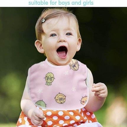 3X Baby Bibs Set Waterproof 100% Cotton Soft Kid Boy Girl Gift Adjustable 0-1yr - Aimall