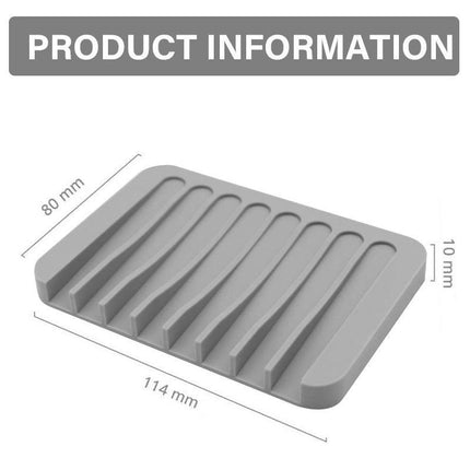 2X Silicone Soap Dish Soap Holder Rack Tray Plate Saver Storage For Bathroom new - Aimall