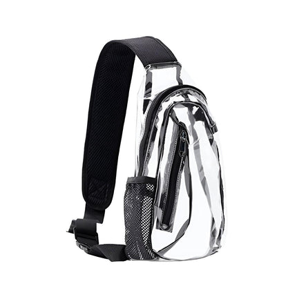 Transparent Chest Bag Outdoor Sports Crossbody Satchel Travel Gym Storage Bag