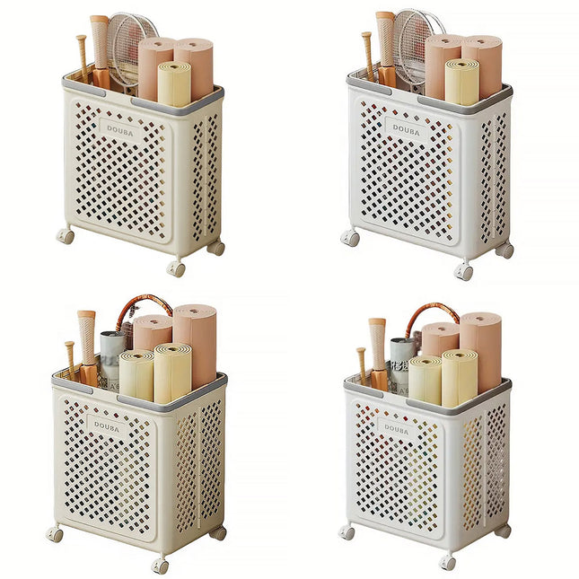 Folding Laundry Basket with Wheel Large Capacity Removable Dirty Clothes Storage