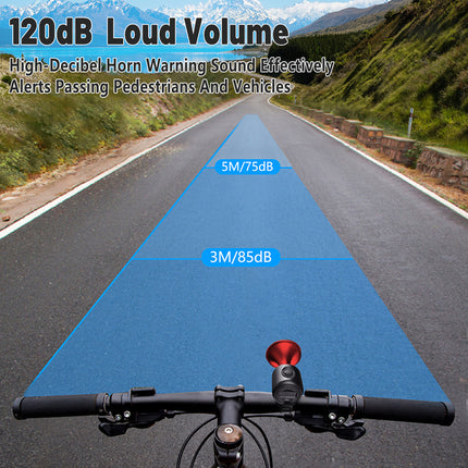 120DB Loud Trumpet Safe Bike Electronic Alarm Scooter Horn Bicycle Cycling Bell