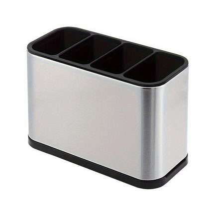 4Compartments Stainless Steel Cutlery Holder Chopsticks Storage Organizer Bucket