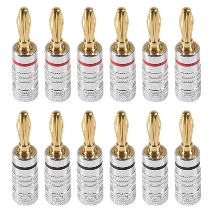 20X 24KGold Plated Speaker Cable Wire Connector Banana Plugs For Nakamichi Audio